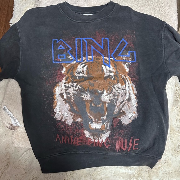 Anine Bing Tiger Sweatshirt - Black XS - Picture 5 of 8
